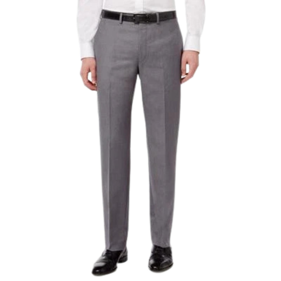 Calvin Klein Size 42" W x 32" L Medium Gray Slim Fit Flat Dress Pants