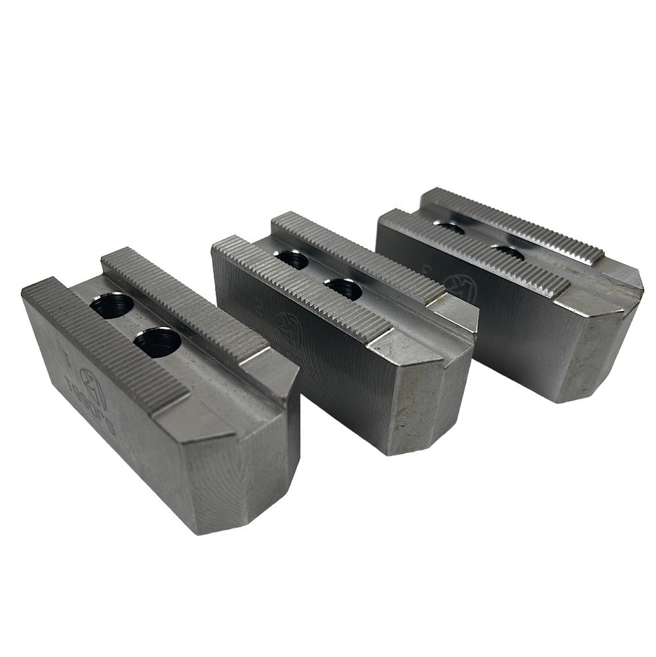 Kitagawa SJ06B1 Square Serrated Lathe Chuck Jaw (Lot of 3)