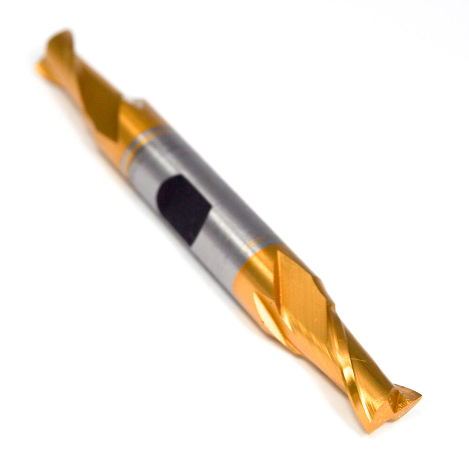 Hertel 87150850 Square Cobalt Double End Mill 5/16" 2FL TiN