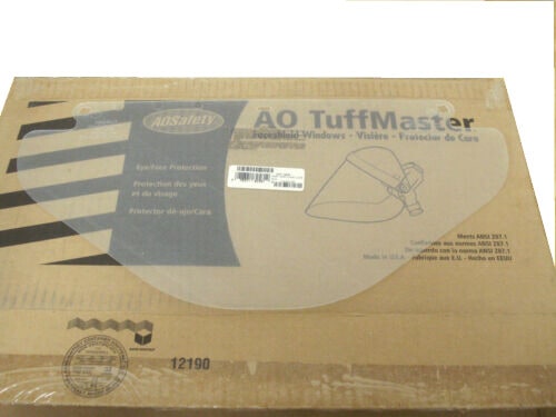 AOSafety 82581-00000 Tuffmaster Face Shield Clear 9" x 18-1/4" x .040" 25 PK -