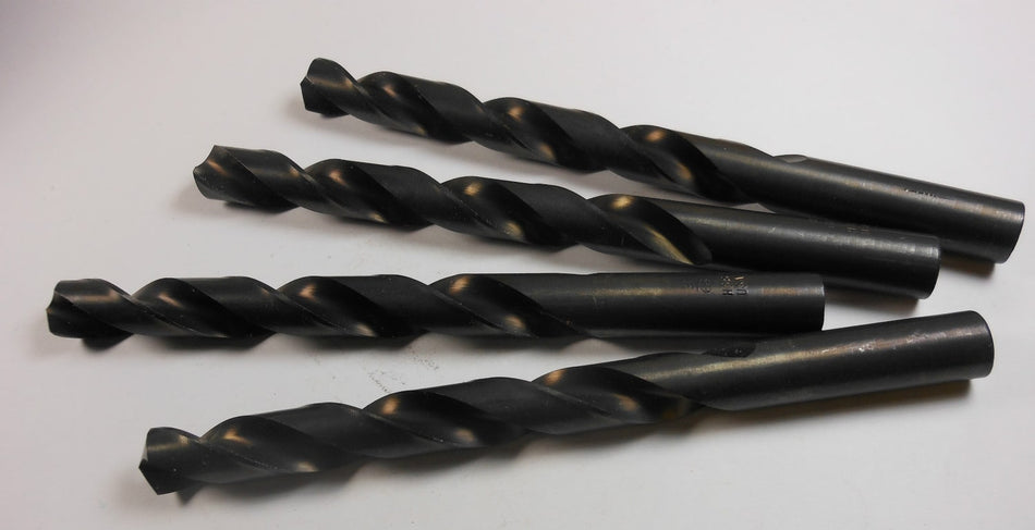 Jobber Length Drills 31/64" HSS 118° Oxide 4-3/8" LOC x 5-7/8" (4 Pcs)