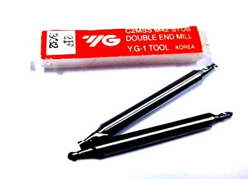 YG-1 Cobalt Dble Ball EMills 3/32" 2FL 3/16" x 9/64" x 2" 55260 (2 Pcs)