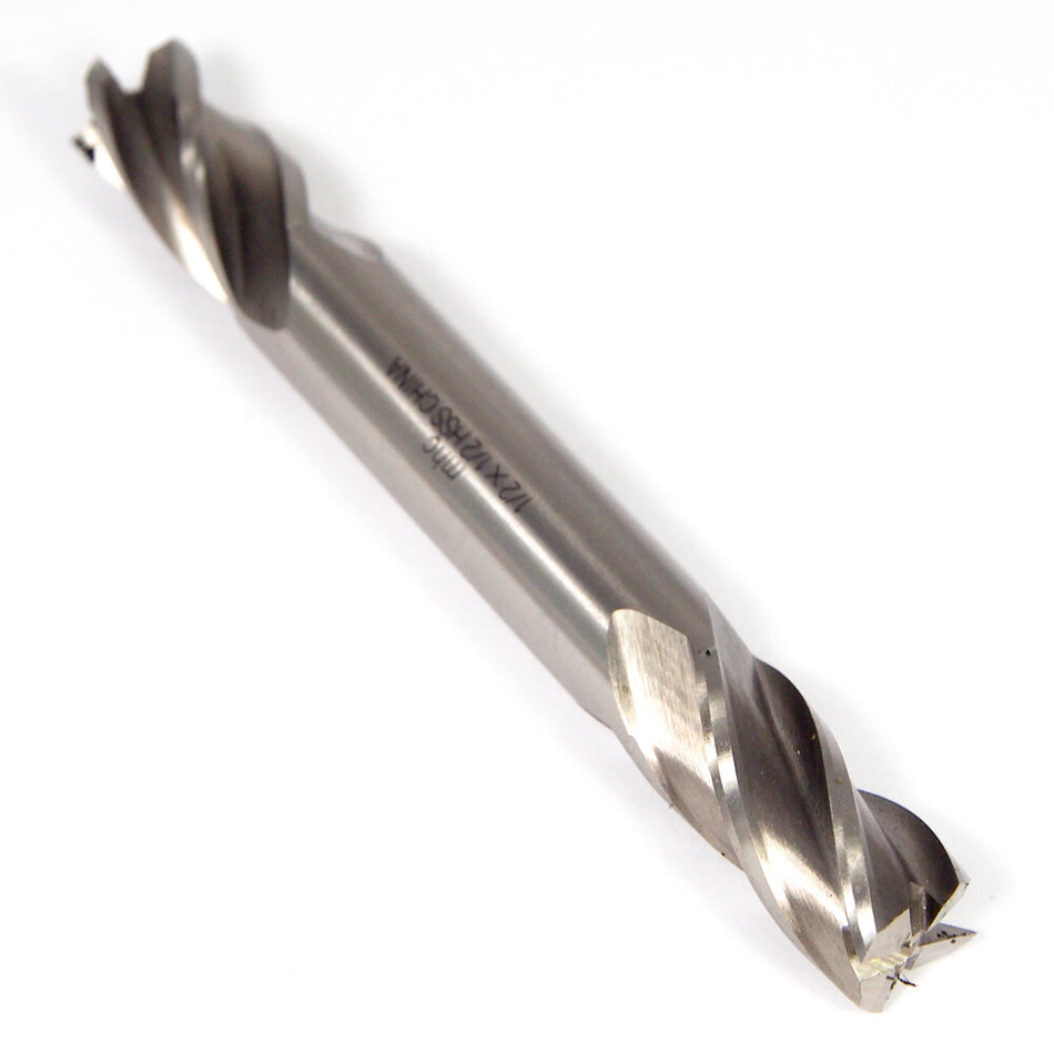 Interstate 01705326 Square Double End Mill 1/2" 4FL HSS Uncoated