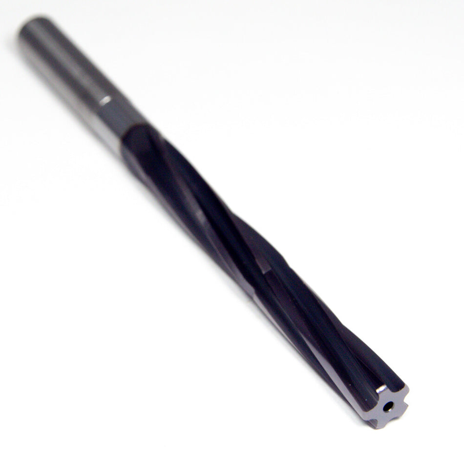 Carbide Spiral Flute Coolant Reamer 0.381" 5Fl TiCN