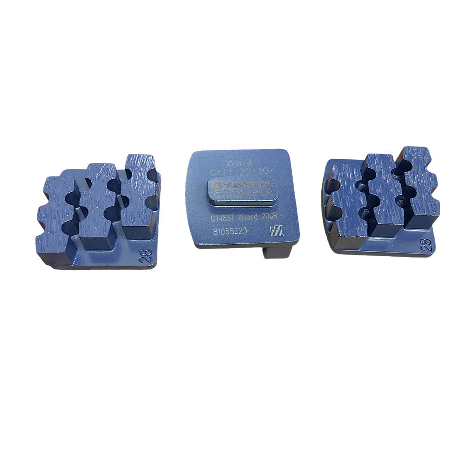 Husqvarna G1483 T 16" 30 Grit Blue Triple Convex Diamond Tool (Set of 3) -