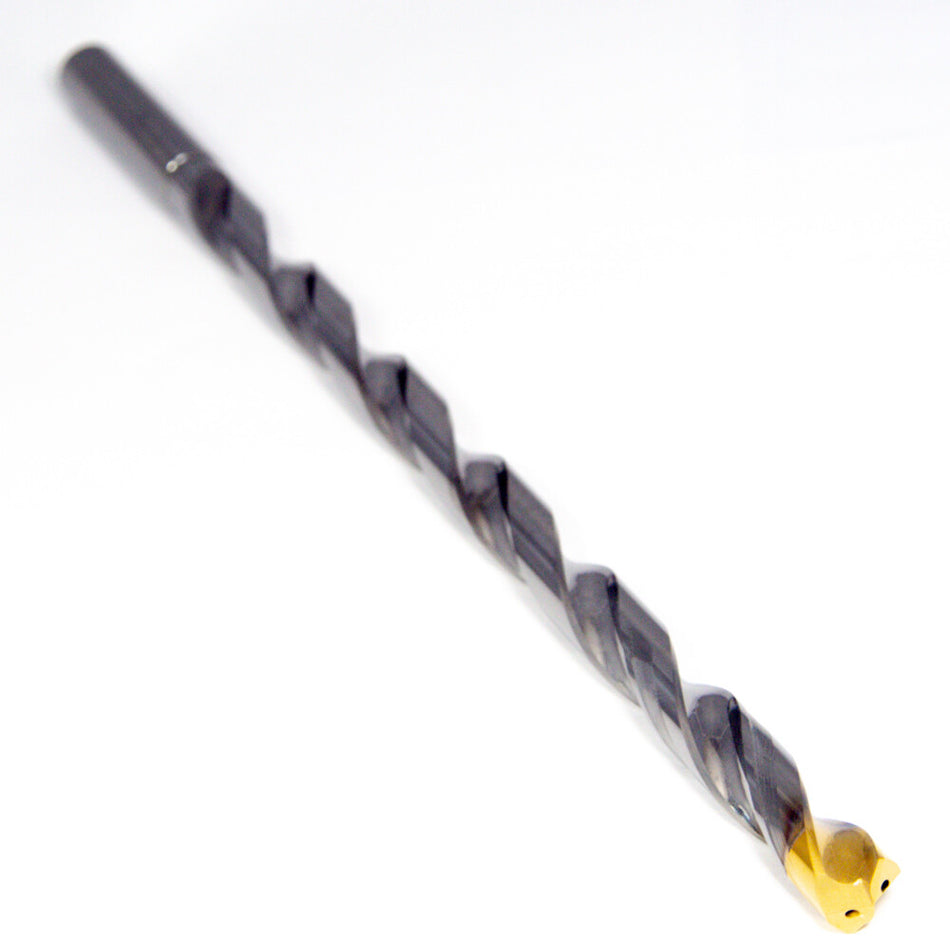 Seco 44651 Carbide Coolant Extra-Length Drill 3/8" 136° TiAlN & TiN SD216A