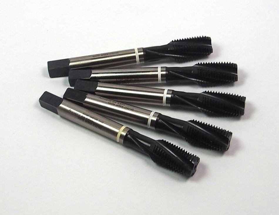 Modified Bottoming Spiral Flute Taps 7/16-20 H3 HSSE 4FL White Band (5 Pcs)