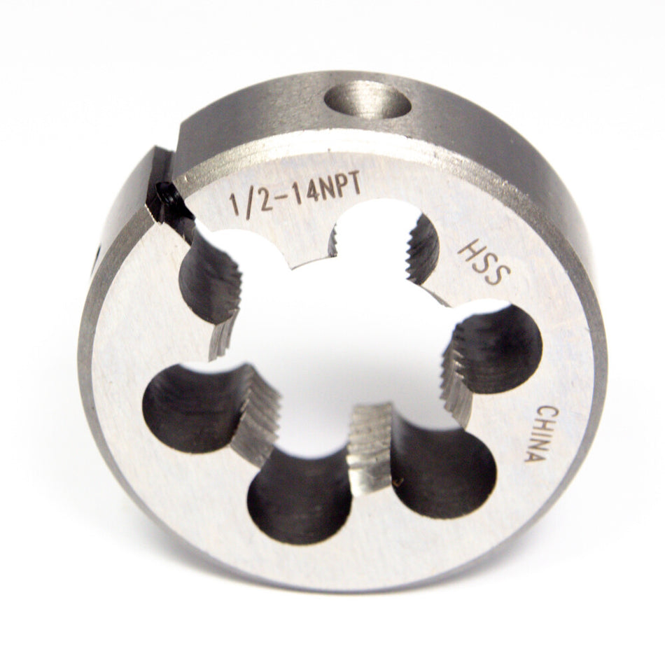 Interstate 03801263 Round Adjustable Pipe Die 1/2-14 NPT x 1-1/2" OD