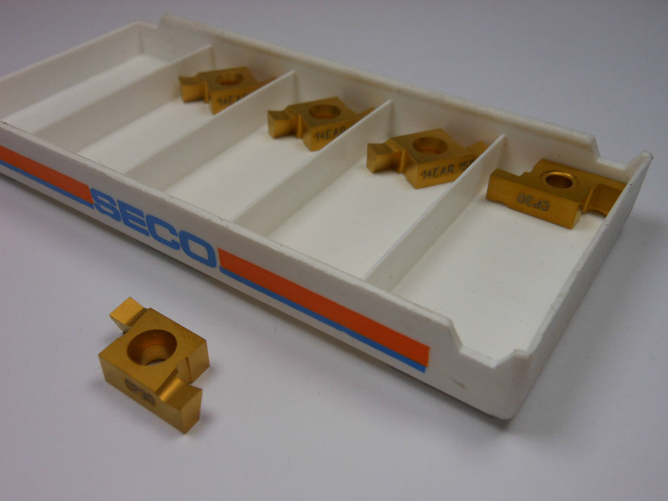 SECO Carbide Grooving Inserts 14EAR .15FA CP30 (5 Pcs)