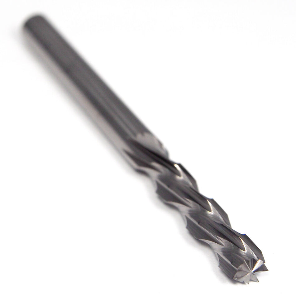 Garr 1151460A Carbide Router 9 Burr Teeth 1/4" 2FL 50° LHS/RHC