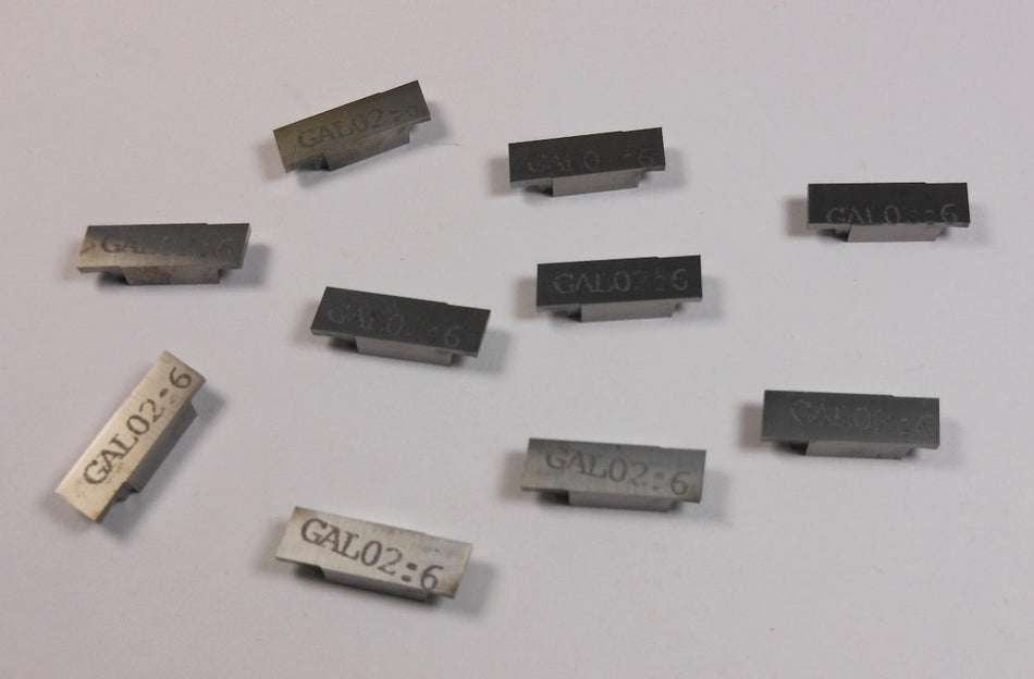 Carbide Grooving Inserts GAL02 C6 OD (10 Pcs)