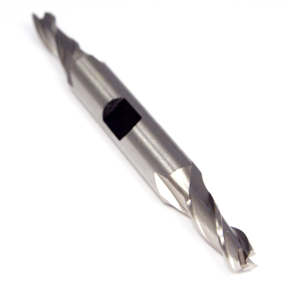 Hertel 87151098 Square Double End Mill 1/4" 3FL HSS Uncoated