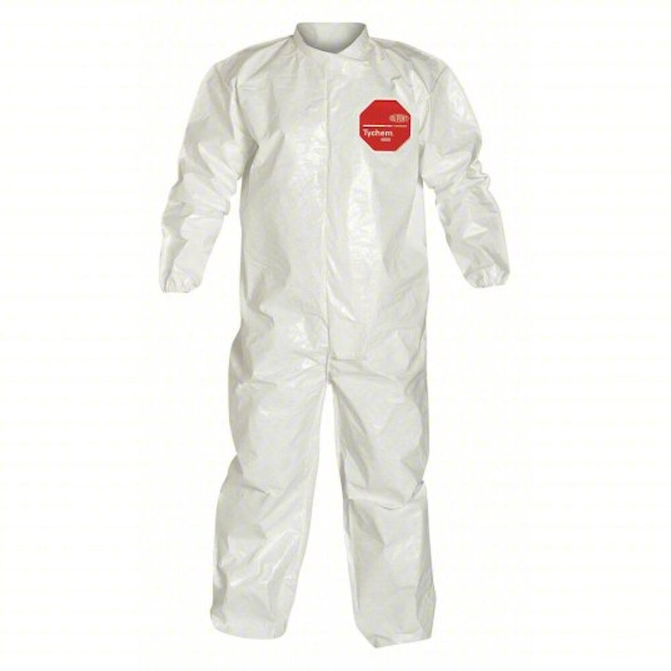 DuPont SL125BWHXL001200 Size XL Collared Tychem(R) 4000 Coverall (Pack of 12) -
