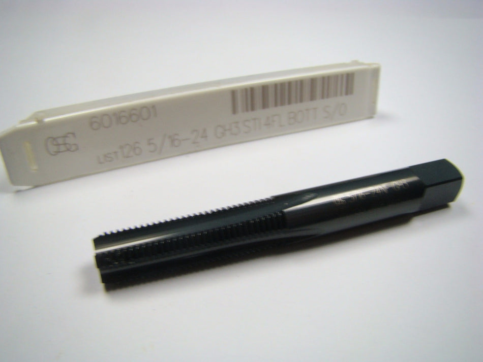 OSG Bottom Straight Flute Tap 5/16-24 GH3 4FL HSS S/O UNF 6016601