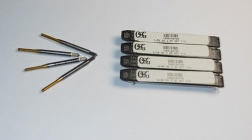 OSG Cobalt Thread Forming Taps 3-56 H6 2.5P TiN UNF 1400104705 (4 Pcs)