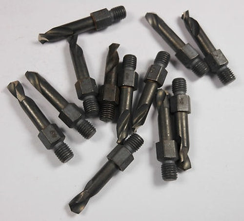 Threaded Shank Short Drills #2 0.2210" HSS 135° 9/16" x 1-1/4" (12 Pcs)