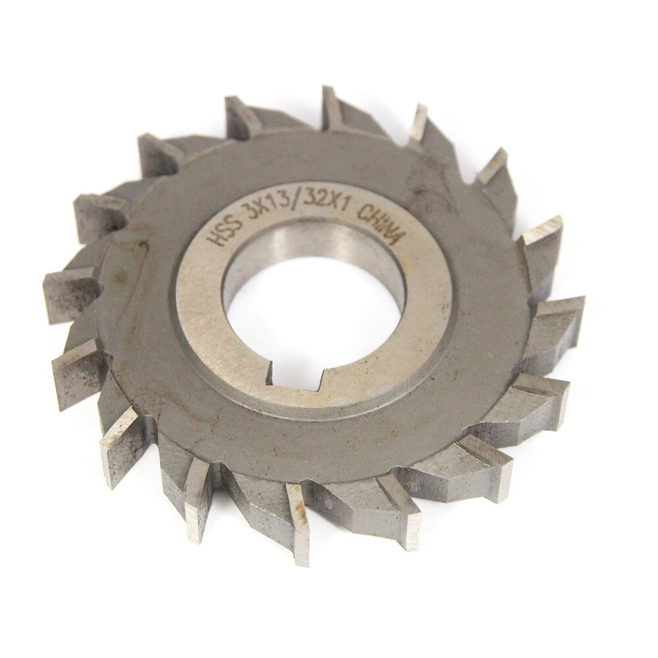 Straight Tooth Side Milling Cutter 3" x 13/32" Width 16T HSS 03013265