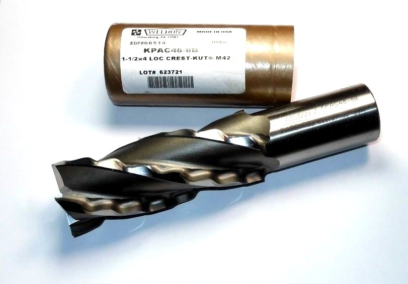 Weldon Cobalt Crestkut End Mill 1-1/2" 4FL 4" x 6-1/2" KPAC48-8B