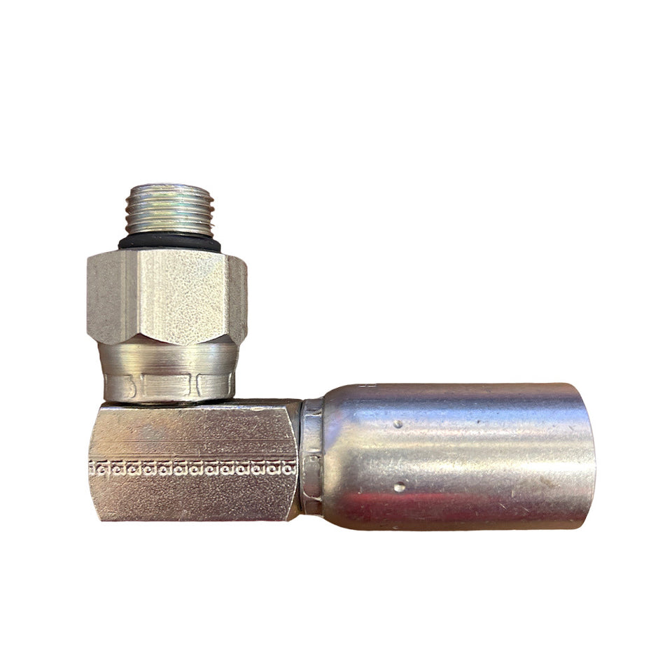Eaton Weatherhead 06U-R68 3/8" x 1/2" 90° Male Straight Thread Swivel Fitting -