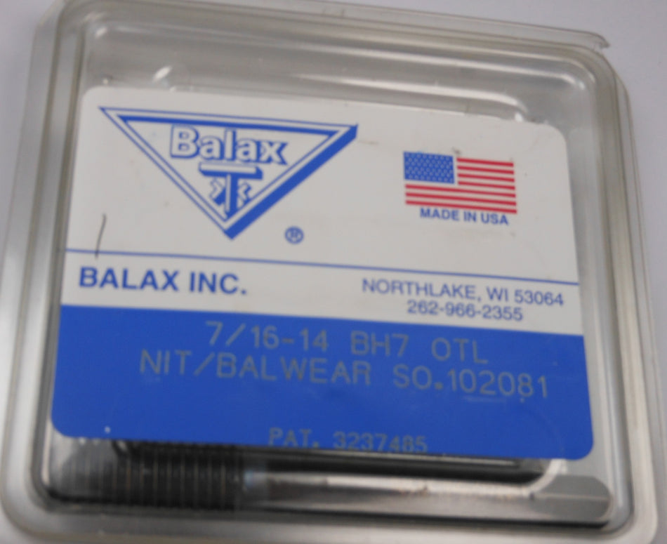 BALAX Taps 7/16-14 H7 OTL NIT/BALWEAR 102081 (6 Pcs)
