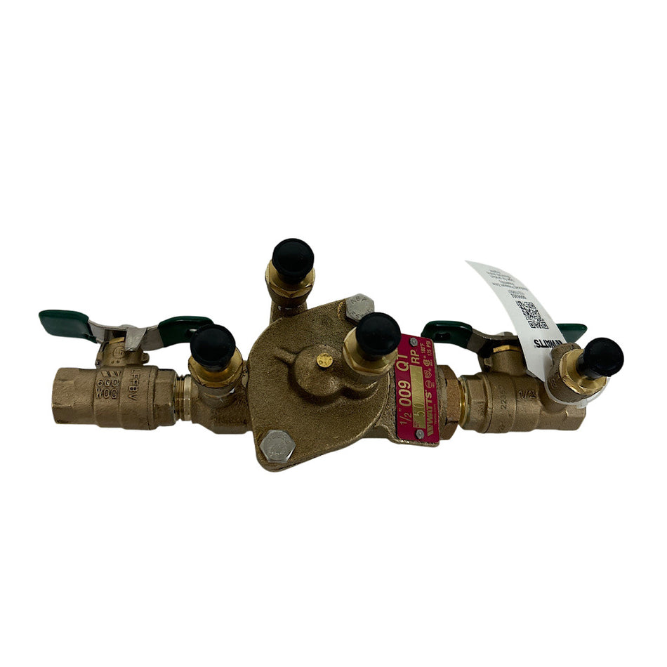 Watts 009-QT-SH 1/2" 175 PSI 009 Series Bronze Reduced Pressure Zone Assembly -