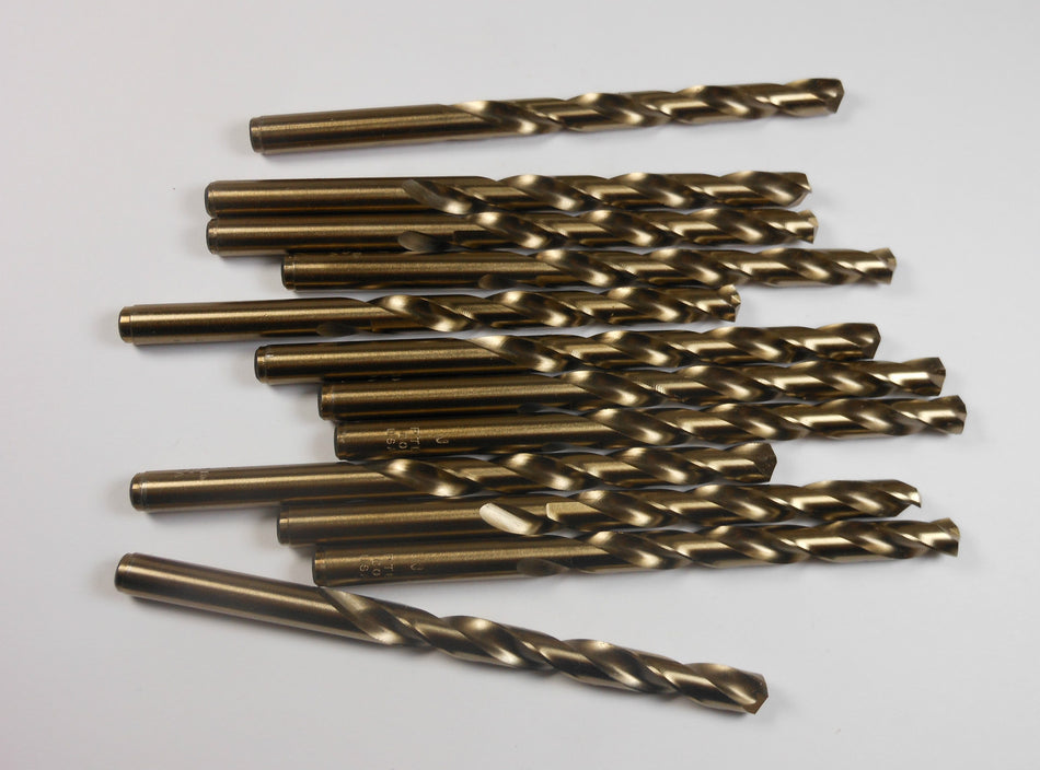 PRECISION Cobalt Jobber Drills "J" 135D 2-7/8" LOC x 4-1/8" (12 Pcs)