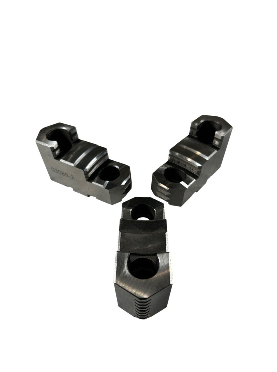 Gator TJ-PS3-250 10'' Max Dia x 1"W x 2.09"H Top Hard Lathe Chuck Jaw (Set of 3)