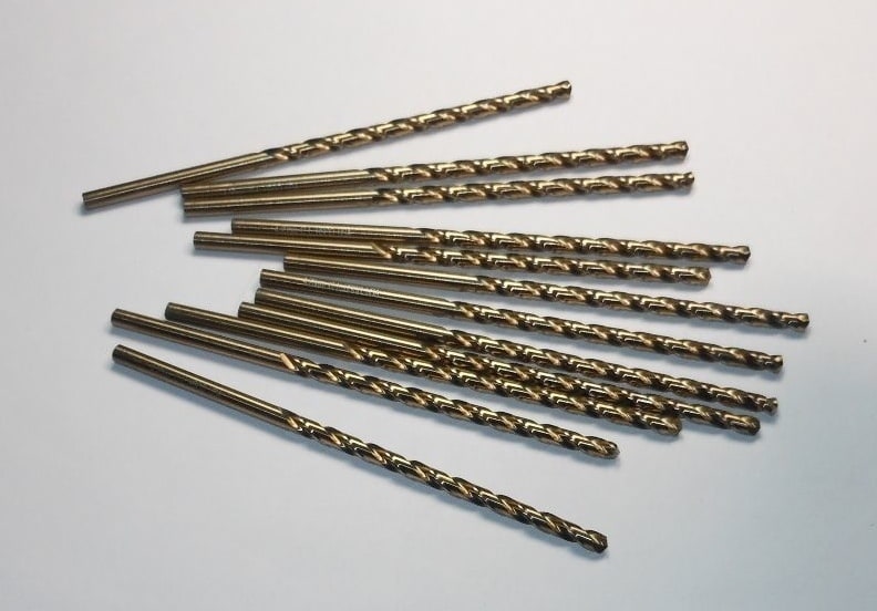Cobalt Taper Length Drills 4.2mm 135° Gold 119mm OAL 45082 (12 Pcs)