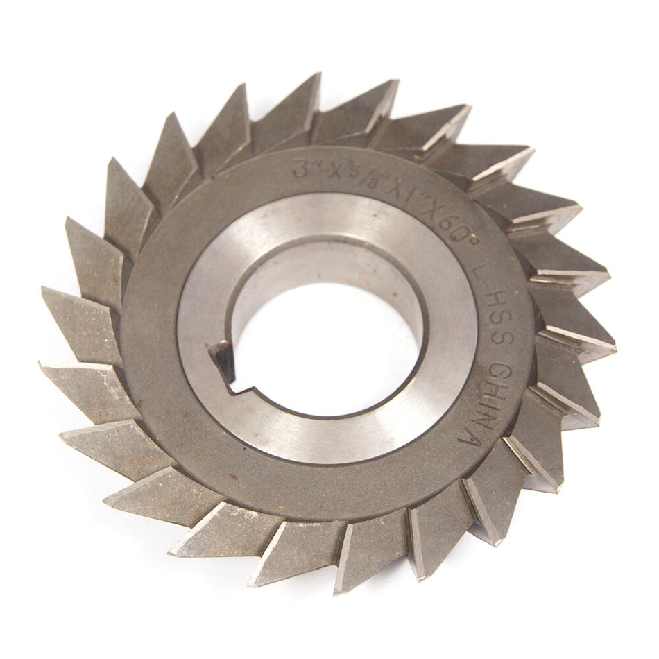 328-2326 Single Angle Cutter 3" x 5/8" x 1" Arbor 60° HSS