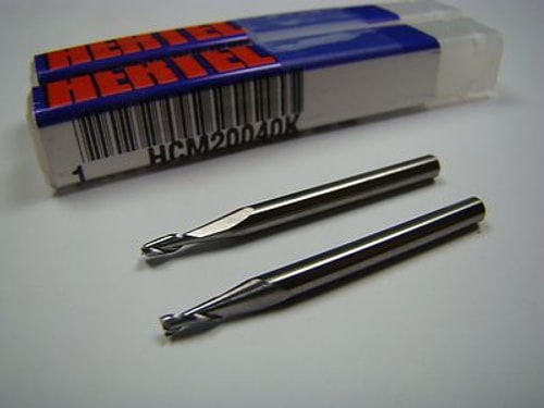 HERTEL Carbide Relief End Mills 5/64" 2FL 1/8" x 3/16" x 1-1/2" (2 Pcs)
