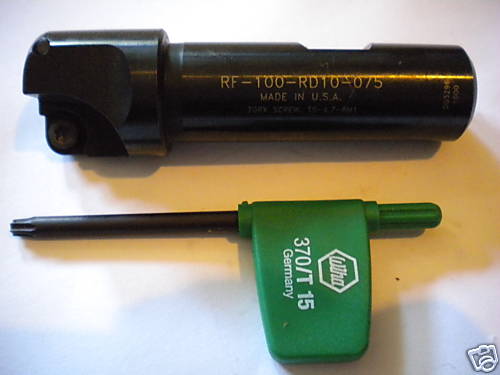 Hi-Pos Indexable End Mill 1" 4FL 1" Shank x .390" WoC x 4" OAL AP...