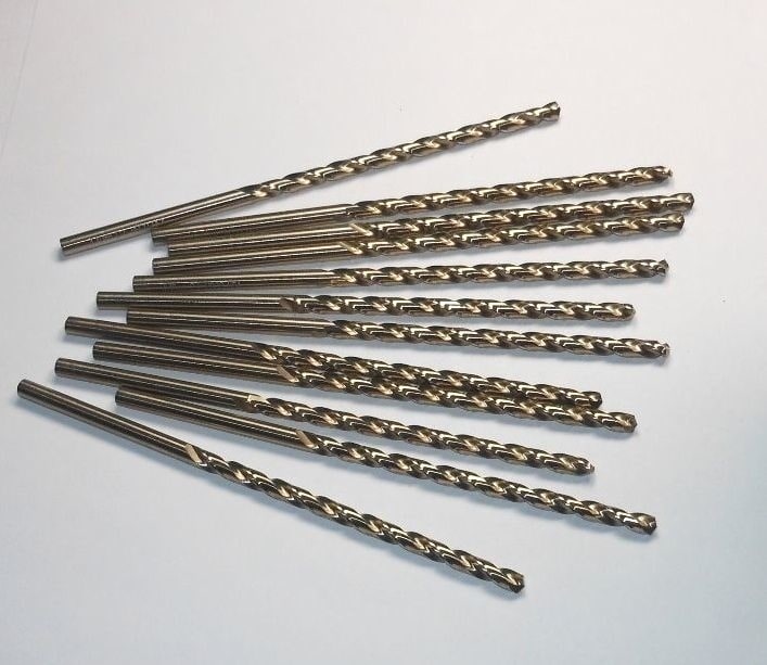 Cobalt Taper Length Drills 4.4mm 135° Gold 126mm OAL 45084 (12 Pcs)