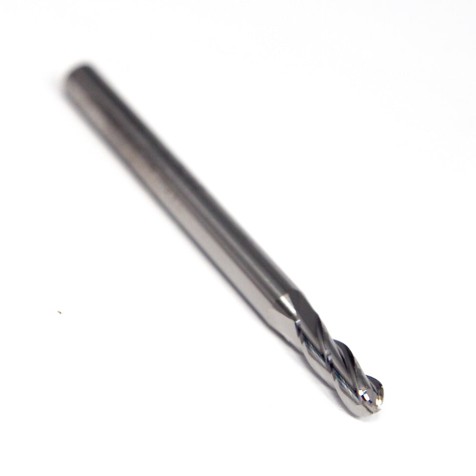 Microcut 84105B Carbide Ball End Mill 0.105" 4FL Uncoated