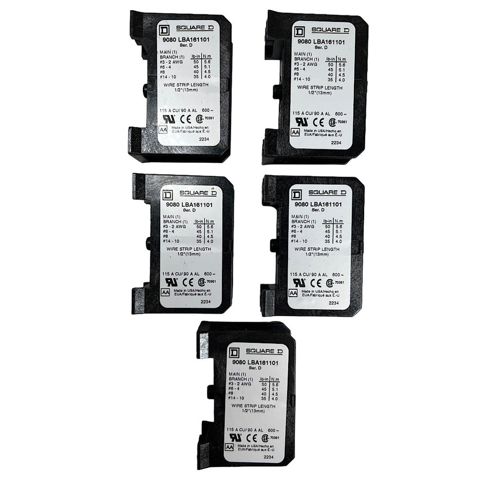 Square D 9080LBA161101 Power Distribution Block (Lot of 5) -