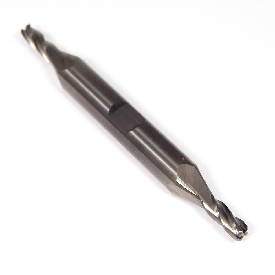 Fullerton 32493CR040 Carbide Double End Mill 3/16" 4FL 0.040" Radius