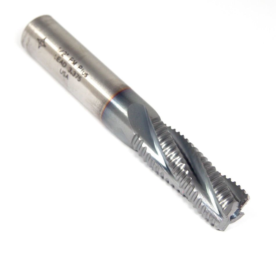 CLEVELAND Powdered Metal Roughing End Mill 1/2" 4FL TiCN C32248