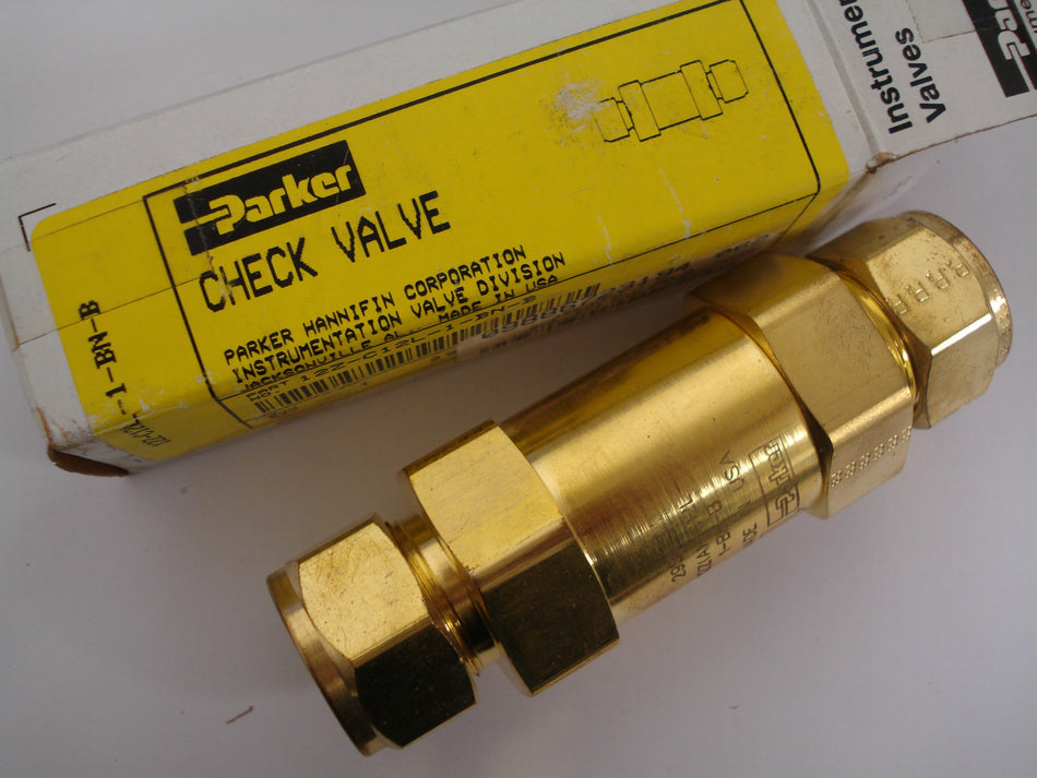 Parker In-Line Check Valve 3/4" Brass 12Z-C12L-1-BN-B 3000 psi
