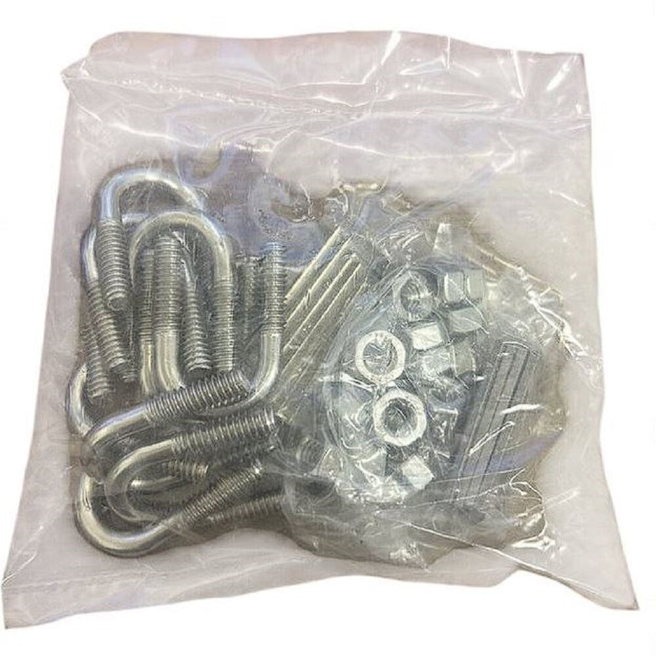 Stainless Steel  1/4"-20 Standard U-Bolt with Mounting Plate (Pack of 10)
