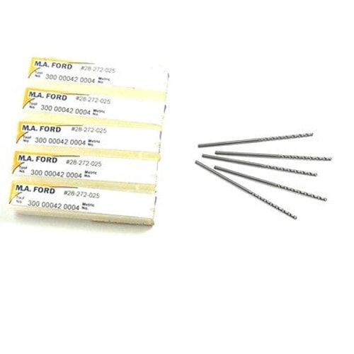 MA Ford Carbide Drills 300 00042 0004 #28-272-025 (5 Pcs)