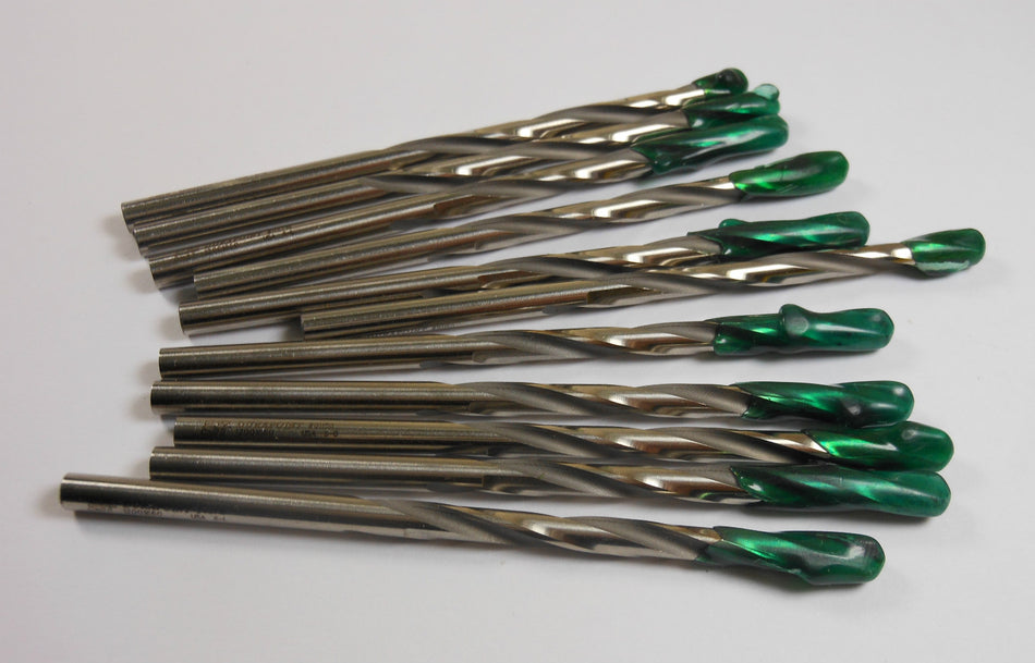 Carbide-Tipped Jobber Drills #19 (0.1660") 118° 2-5/16" LOC x 3-1/2" (11 Pcs)