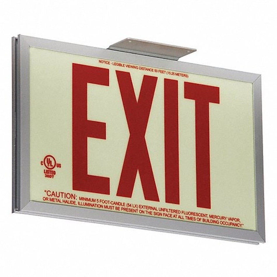Value Collection GRAN11410 7-1/2" x 13" x 0.075" Plastic Exit Sign