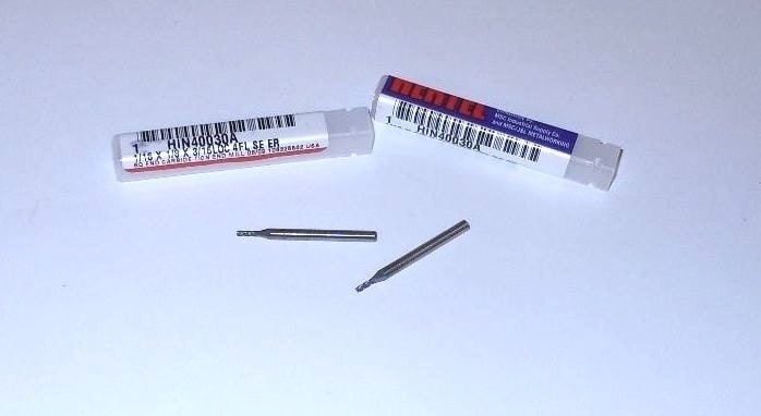 Hertel Carbide Square End Mills 1/16" 4FL TICN USA HIN40030A (2 Pcs)