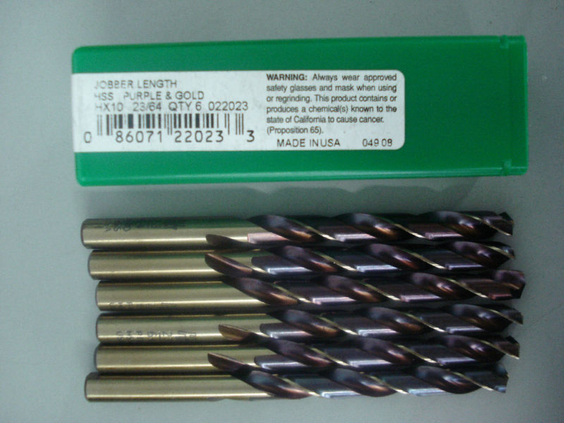 PRECISION Jobber Drills HSS 23/64" 022023 (6 Pcs)