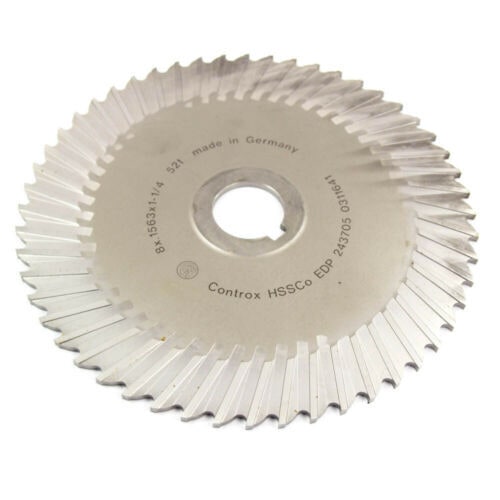 CONTROX 243705 | Cobalt Straight Tooth Saw | 8" x 0.1563" x 1-1/4" Arbor 52T