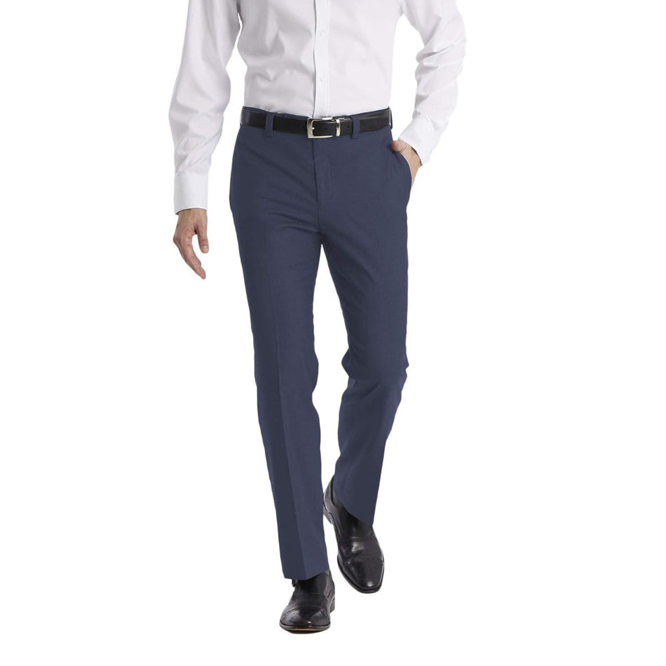 Calvin Klein Size 40" W x 30" L Blue Men's Modern Fit Dress Pants -
