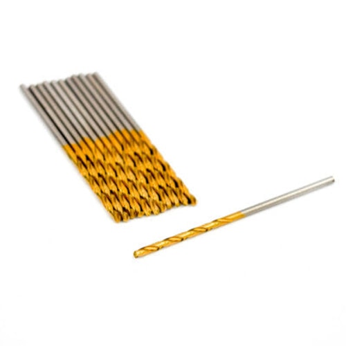 Hertel Jobber Length Drills #50 0.070" HSS TiN 118° 1" x 2" (12 Pcs)