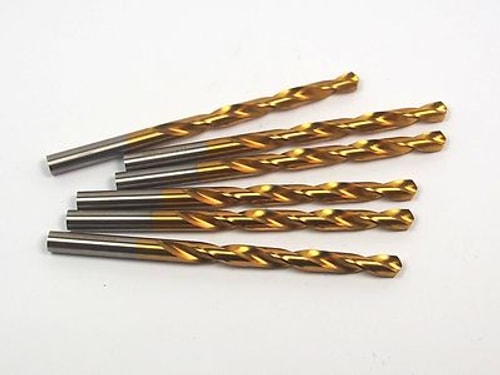 Hertel Jobber Length Drills 9/32" HSS 118° TiN 4-1/4" USA (6 Pcs)