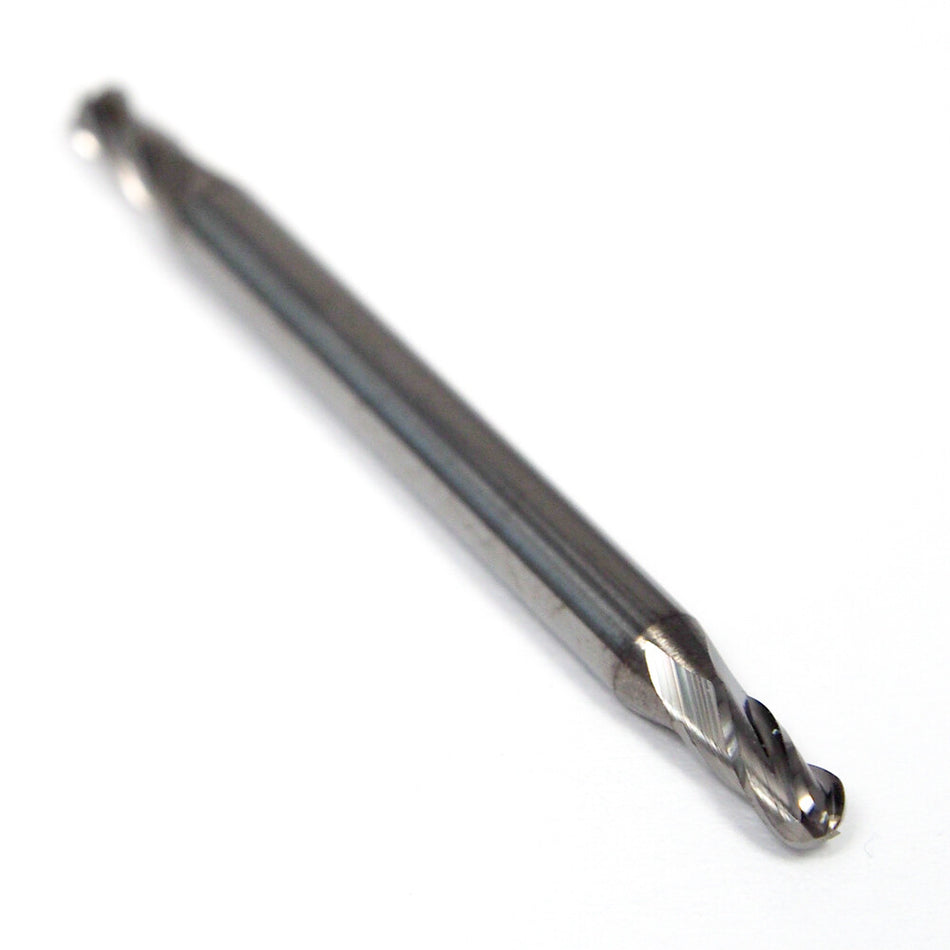 Atrax 85339067 Carbide Ball Double End Mill 3/32" 4FL Uncoated