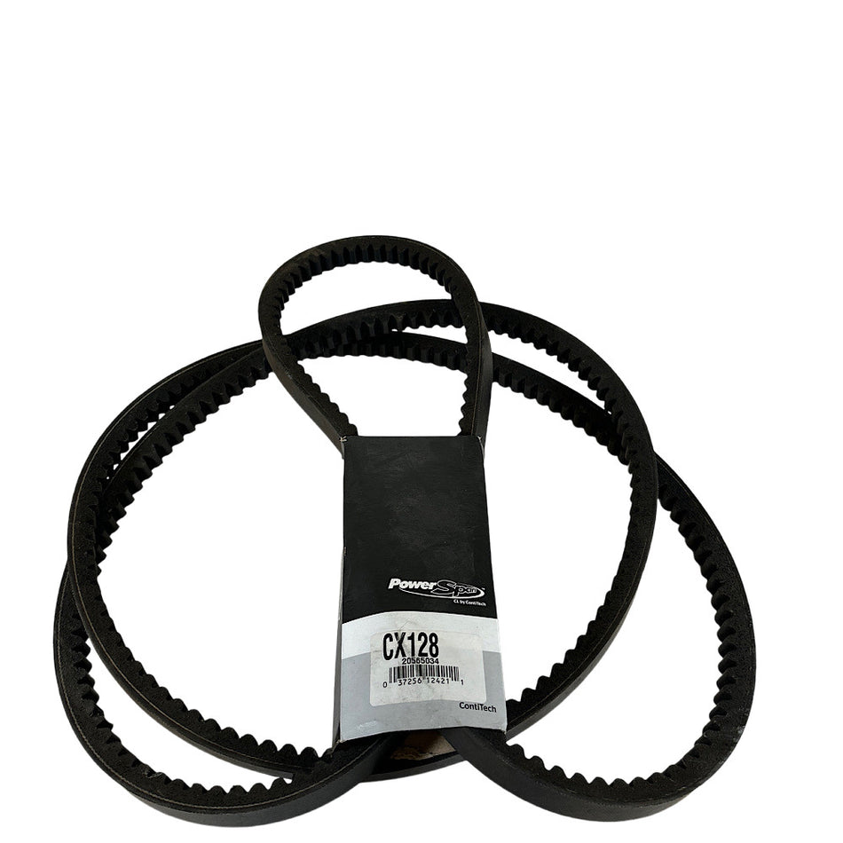 Power Span CX128 132" x 0.875" x 17/32" Polybutadiene Cogged V-Belt -