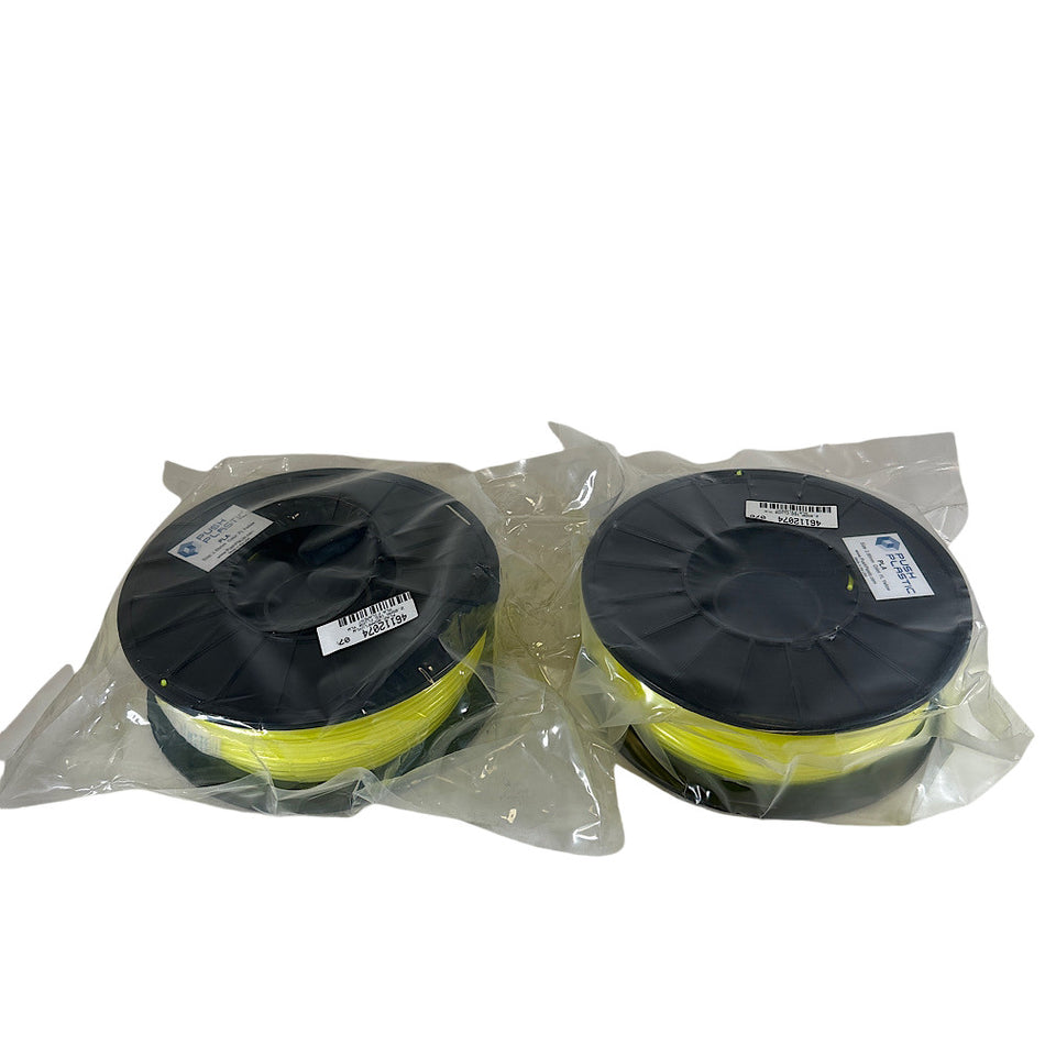 Push Plastic PLA2.85MMFLUYLW 2.85 mm FL Yellow 3D Printer Consumables Lot of 2 -
